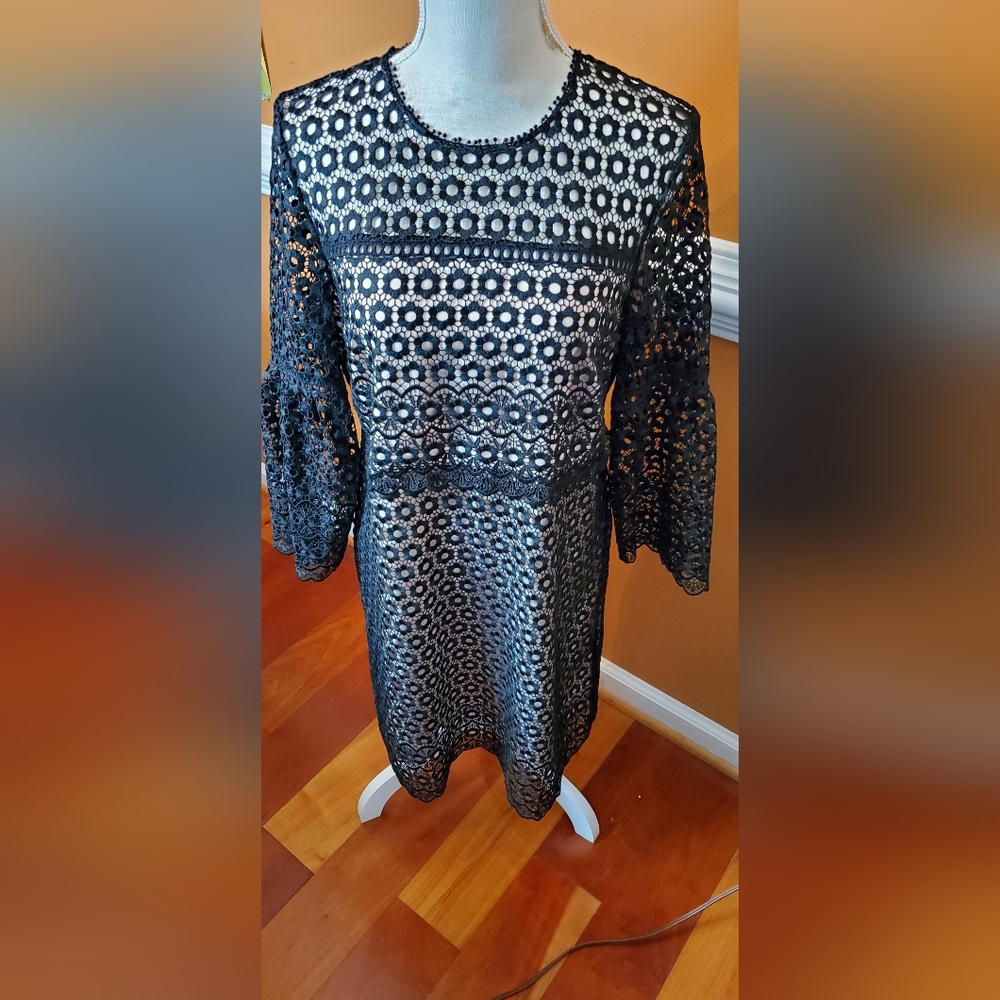 ⁰black j crew eyelet dress, new never worn